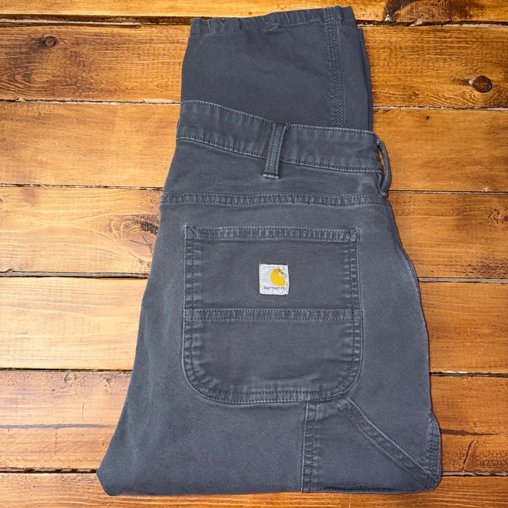 Carhartt Relaxed Fit Carpenter Pants Womens 10 Regular Gray Canvas BN5113-W